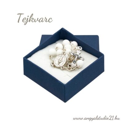 Rózsafüzér 1-tizedes Tejkvarc
