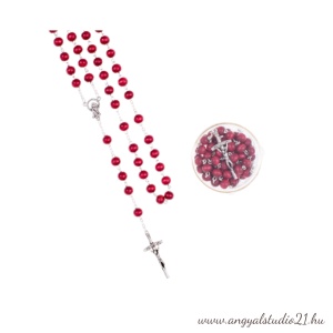 Rózsafüzér,rózsa illatú fa szemekkel (sima)