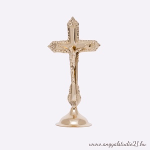 Oltárkereszt - sárgaréz - 22,5 cm