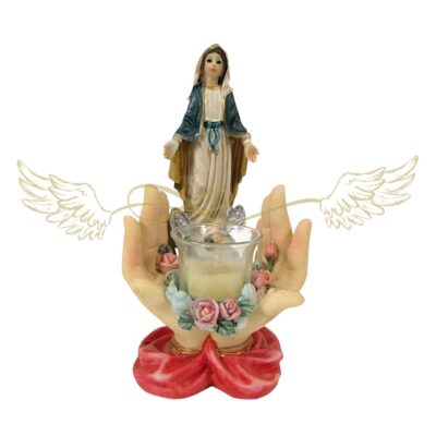 Segítő Szűz Mária mécsessel 19cm