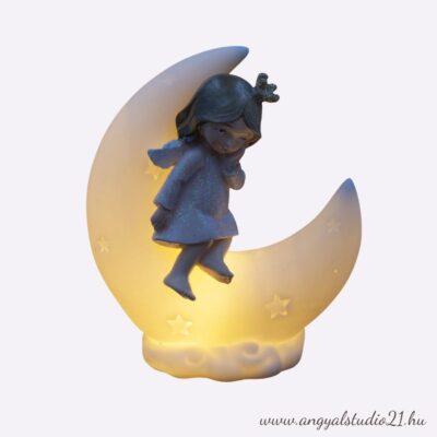 Angyal holdon- LED 18 cm