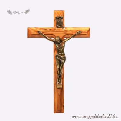 Feszület olíva fábòl 25 cm