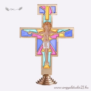 San Damiano talpas fém kereszt