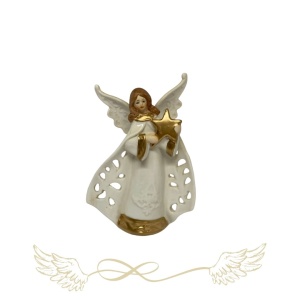 Angyal porcelán 12cm