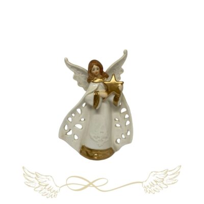Angyal porcelán 12cm