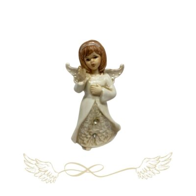 Angyal porcelán 9cm