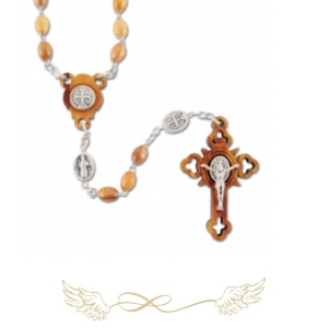 Rózsafüzér olivafa ovál szemekkel (Szent Benedek)