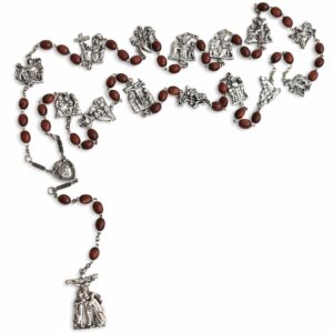 Rózsafüzér fa szemekkel (Keresztút)