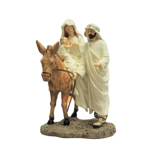 Szent család 20cm Fehér-barna