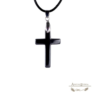 Nyaklánc hematit kereszttel