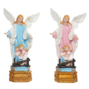 Őrangyal gyermekekkel szobor- 15 cm
