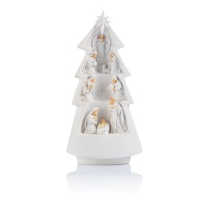 Karácsonyi Betlehem - karácsonyfa - led  - Bianco