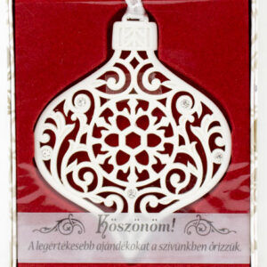 Karácsonyfadísz Swarovski kövekkel, Köszönöm