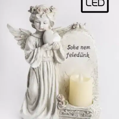 SOHA NEM FELEDÜNK felírattal-Angyal szívvel